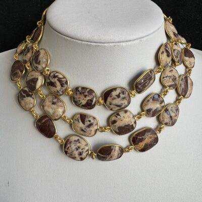 Alternative view of Collezione Pietre Cromo Gold Diaspro Cammello