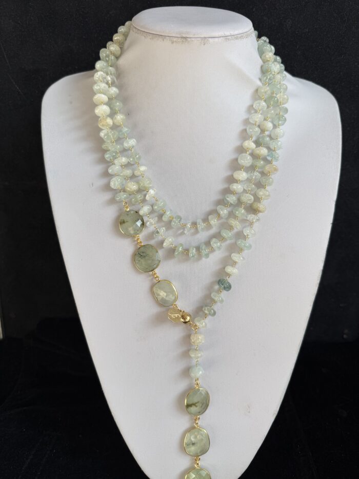 Collezione Sciarpetta Acquamarina e Prehnite - Image 2