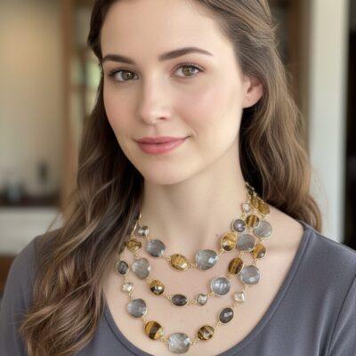 Alternative view of Collezione Pietre Cromo Terra Gold