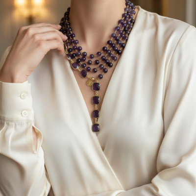 Alternative view of Collezione Sciarpetta Ametista