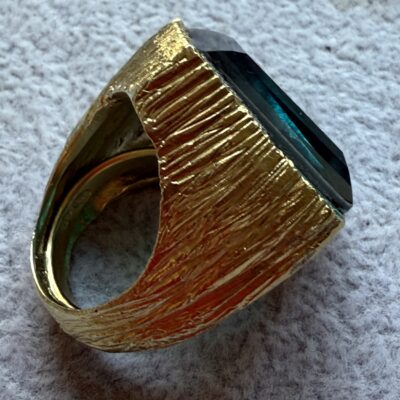 Alternative view of Anello Giant Blu Verde Petrolio