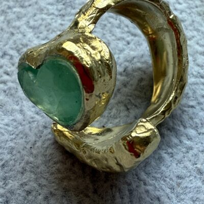 Anello Cuore Smeraldo