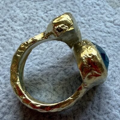 Alternative view of Anello Cuore Blu