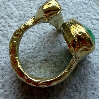 Alternative view of Anello Cuore Smeraldo