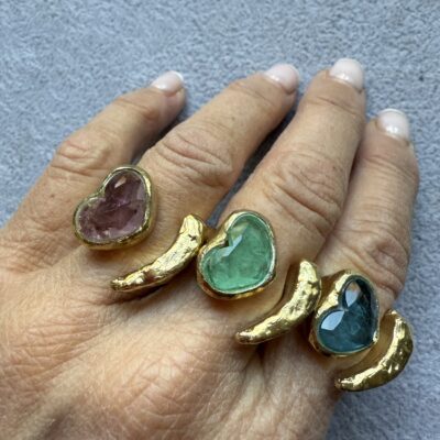 Alternative view of Anello Cuore Tormalina