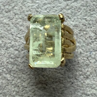 Anello Rettangolo Prasiolite