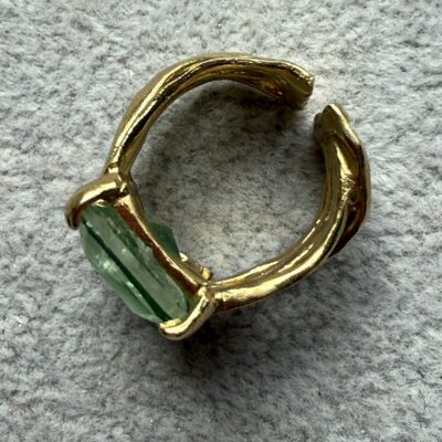 Alternative view of Anello Rettangolo Prasiolite