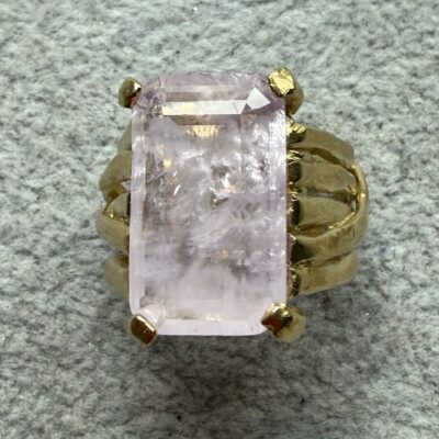 Anello Rettangolo Cipria