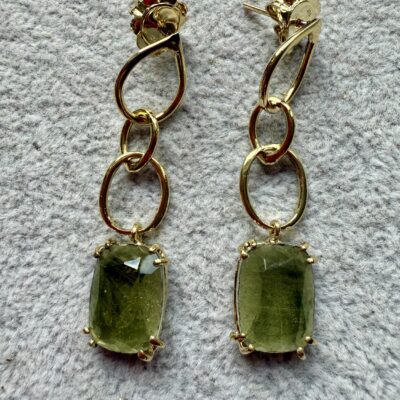 Orecchini Fantasia 3 Cerchi Verde Kenya