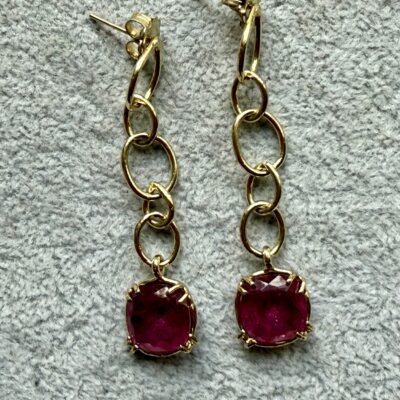 Orecchini Fantasia 5 Cerchi Tormalina