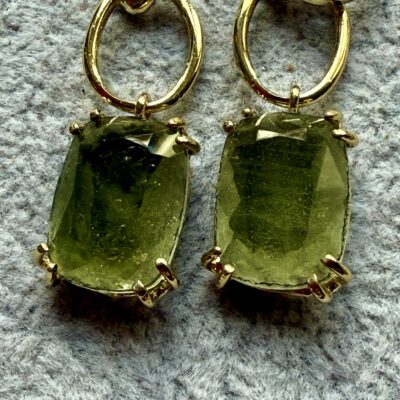 Alternative view of Orecchini Fantasia 3 Cerchi Verde Kenya