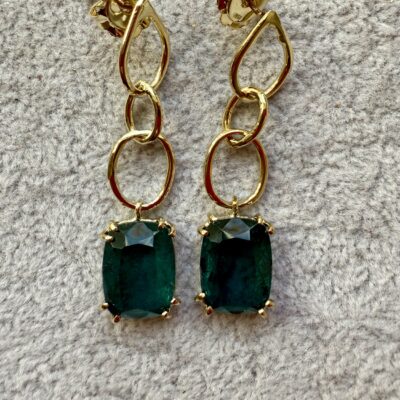 Orecchini Fantasia 3 Cerchi Verde Petrolio