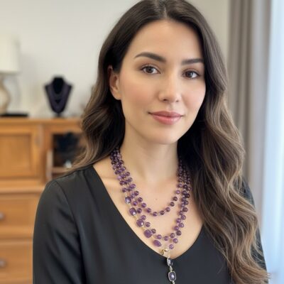 Alternative view of Collezione Sciarpetta Ametista