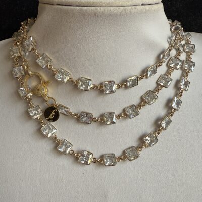 Collezione Zirconi Diamanti Goldplated Clasp Mignon