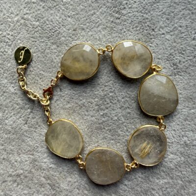 Bracciale Pietre Naturali Quarzo Rutilato