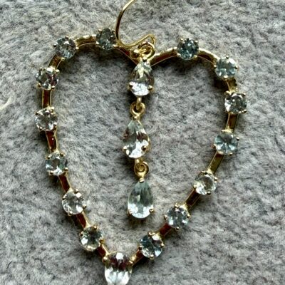 Alternative view of Orecchini Chandelier Acquamarina