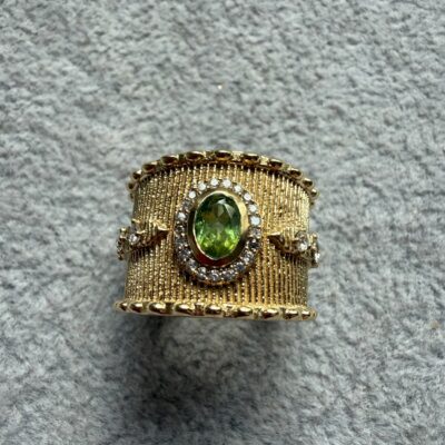 Alternative view of Anello Rigato con Tormalina