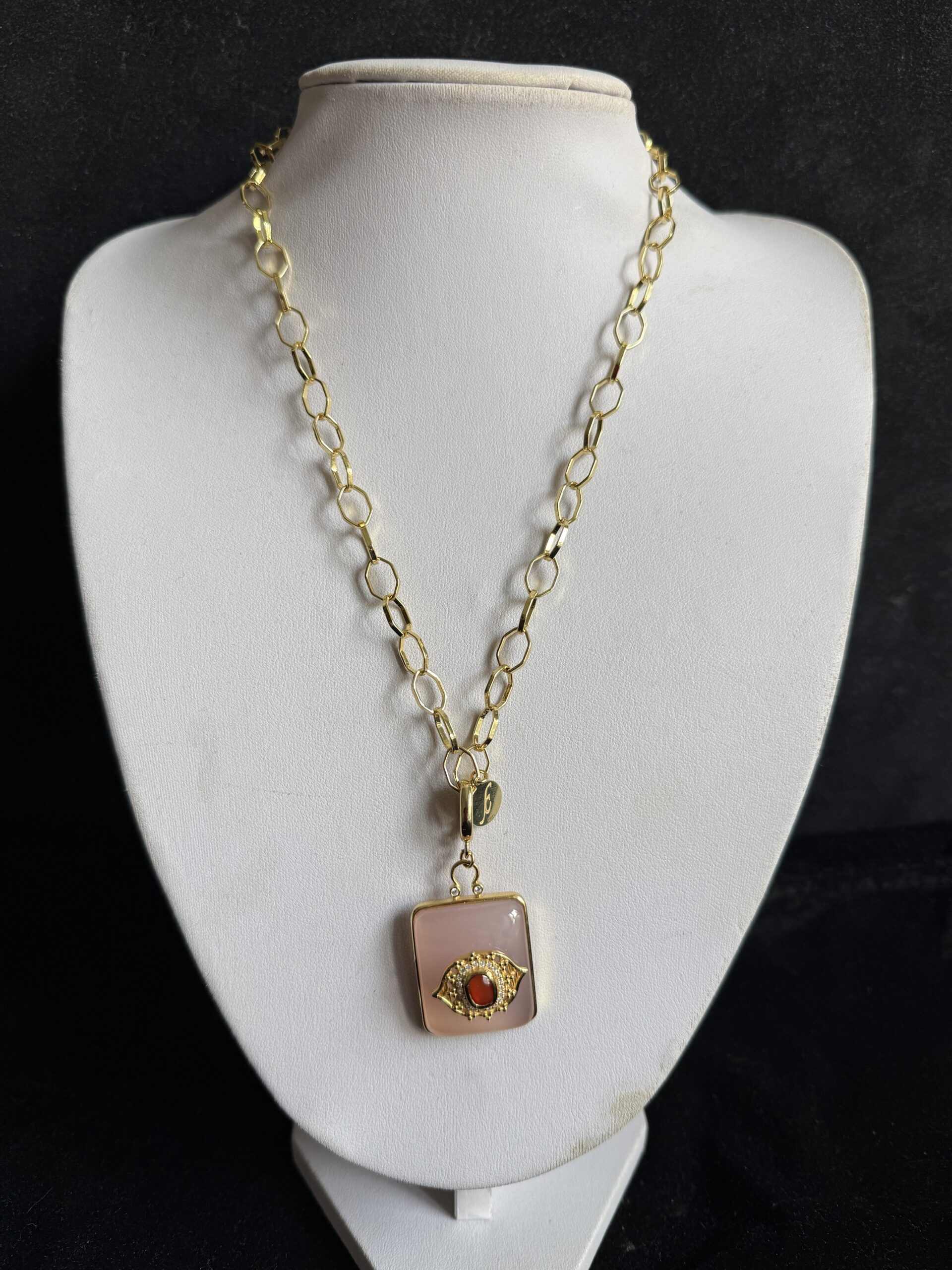 Collezione Medaglione Francese Quarzo Rosa
