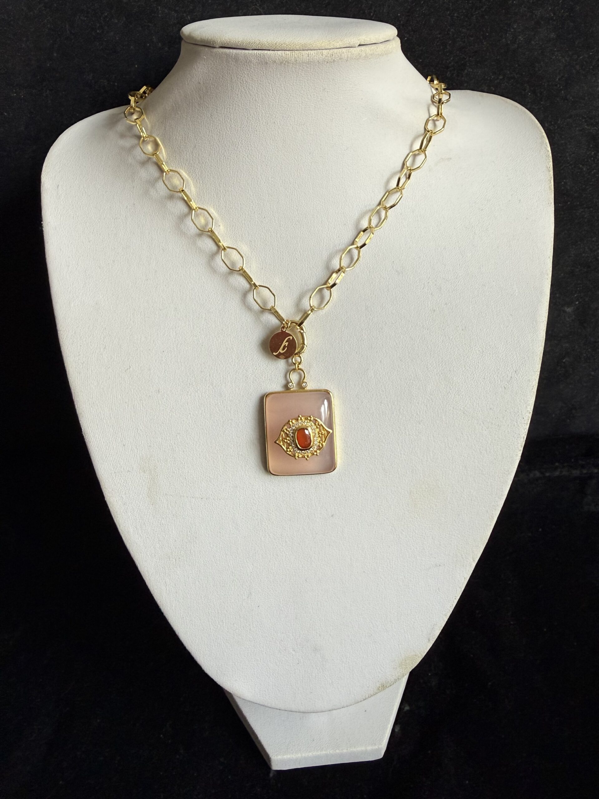 Collezione Medaglione Francese Quarzo Rosa - immagine 2