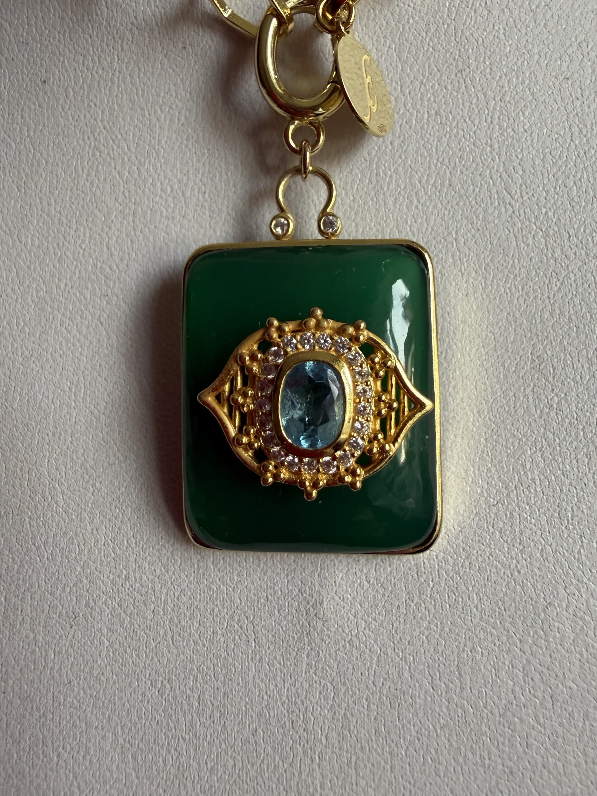 Collezione Medaglione Francese Giada Verde - immagine 2