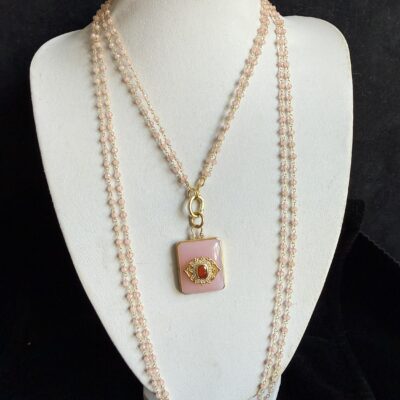 Collezione Medaglione Francese Quarzo Rosa - immagine 4
