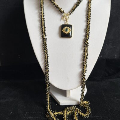 Collezione Fusciacca Spinello con Medaglione Francese Onice Nera - immagine 4