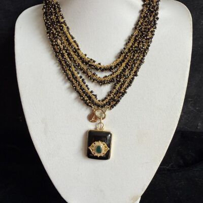 Collezione Fusciacca Spinello con Medaglione Francese Onice Nera
