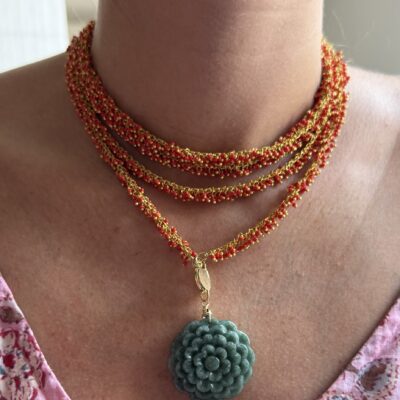 Collezione Fusciacca Corallo Con Giada Burma - immagine 6