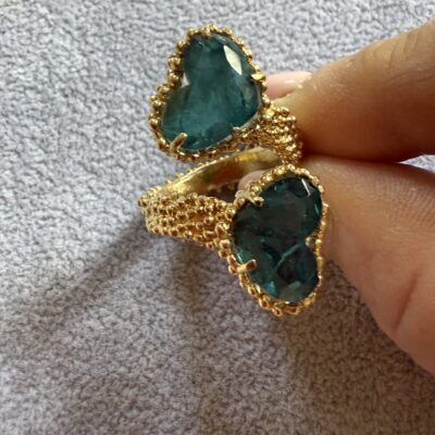 Anello Contrarie Cuori Petrolio - immagine 4