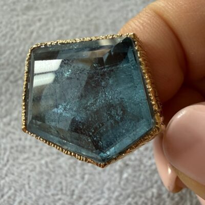 Anello Giant Blu Topazio - immagine 5