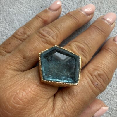Anello Giant Blu Topazio - immagine 3