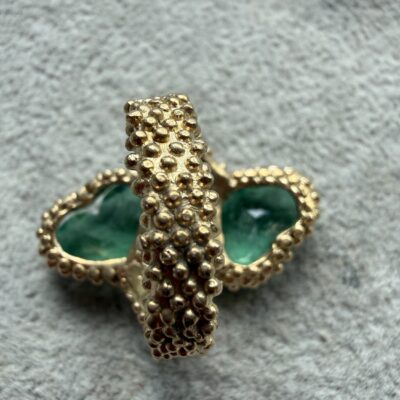 Anello Contrarie Cuori Smeraldo - immagine 4