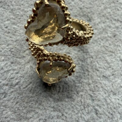 Anello Contrarie Cuori Champagne