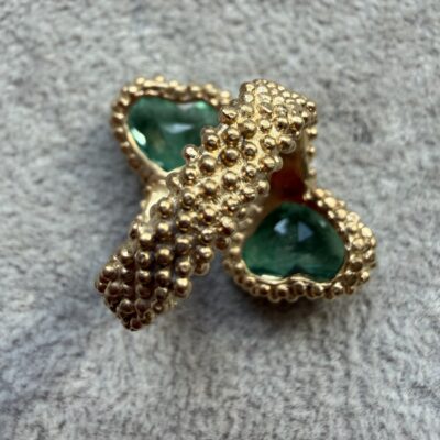 Anello Contrarie Cuori Smeraldo - immagine 3